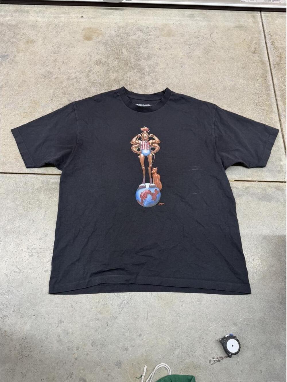travis scott utopia circus maximus boston black tour rapper shirt size xl